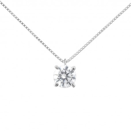 STROILI - COLLANA PUNTO LUCE CLAIRE ORO BIANCO CUBIC ZIRCONIA
