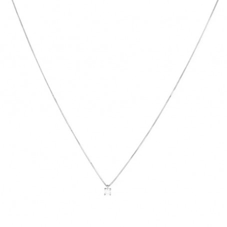 STROILI - COLLANA PUNTO LUCE CLAIRE ORO BIANCO CUBIC ZIRCONIA