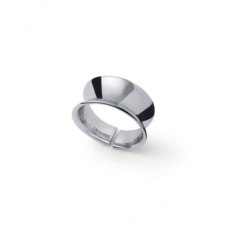 UNOAERRE - ANELLO A FASCIA ARGENTATO