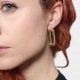 UNOAERRE - ORECCHINI A CERCHIO OVALE DORATI