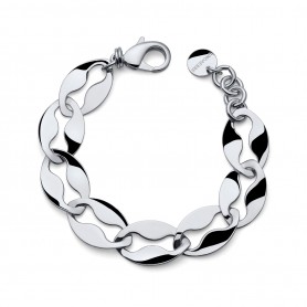 UNOAERRE - BRACCIALE MAGLIA MARINA ARGENTATO