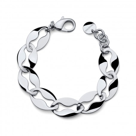 UNOAERRE - BRACCIALE MAGLIA MARINA ARGENTATO