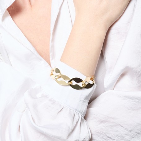UNOAERRE - BRACCIALE MAGLIA MARINA DORATO