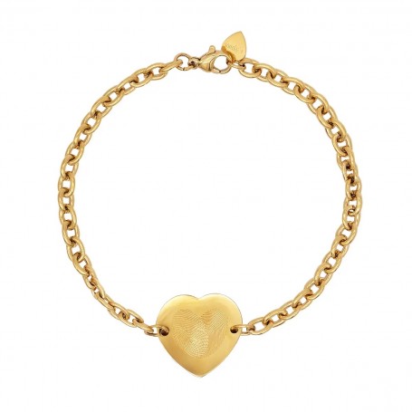 AMEN - BRACCIALE EMOTION DORATO CON CHARM CUORE
