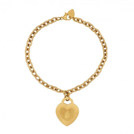 AMEN - BRACCIALE EMOTION DORATO CON CUORE PENDENTE