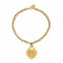 AMEN - BRACCIALE EMOTION DORATO CON CUORE PENDENTE