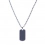AMEN - COLLANA EMOTION TARGHETTA CON TEXTURE NERA