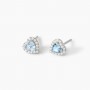 MABINA - COLLEZIONE LOVE AFFAIR - ORECCHINI CON ACQUAMARINA SINTETICA TAGLIO CUORE