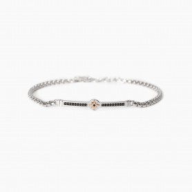 MABINA - COLLEZIONE CRUISE - BRACCIALE CON PLACCA CENTRALE ROSA DEI VENTI