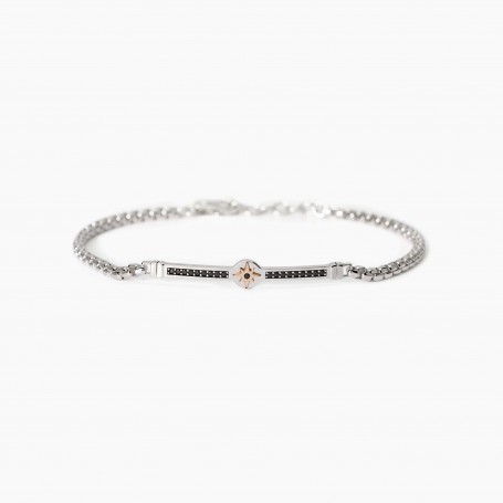 MABINA - COLLEZIONE CRUISE - BRACCIALE CON PLACCA CENTRALE ROSA DEI VENTI