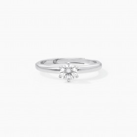 MABINA - COLLEZIONE SOLITAIRE - ANELLO SOLITARIO IN ARGENTO CON ZIRCONE