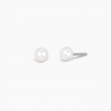 MABINA - COLLEZIONE EVER - ORECCHINI A LOBO CON PERLE COLTIVATE