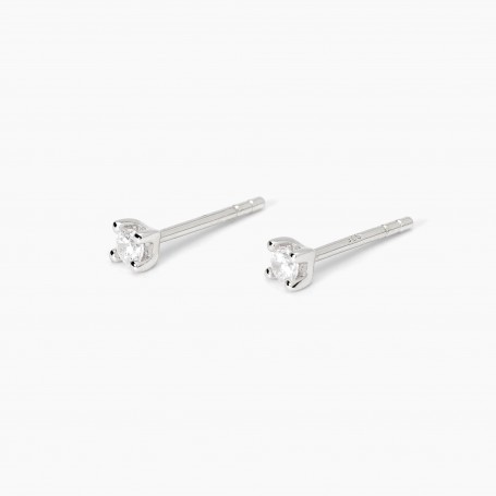 MABINA - COLLEZIONE SHINY - ORECCHINI IN ARGENTO CON PUNTO LUCE