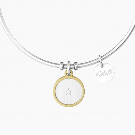 KIDULT - COLLEZIONE AMICI - BRACCIALE RIGIDO PER AMICA CON CIONDOLO ROTONDO