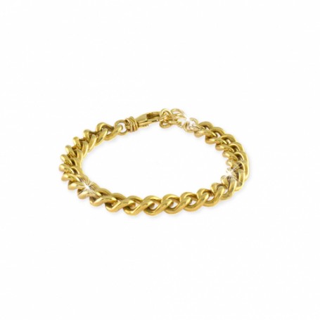 UNOAERRE - BRACCIALE CON CATENA GROUMETTA MINI IN BRONZO DORATO