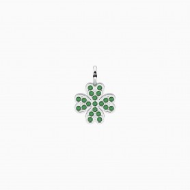 KIDULT - COLLEZIONE QUADRIFOGLIO - CIONDOLO QUADRIFOGLIO CON CRISTALLI