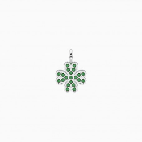 KIDULT - COLLEZIONE QUADRIFOGLIO - CIONDOLO QUADRIFOGLIO CON CRISTALLI