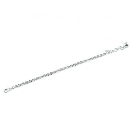 UNOAERRE - BRACCIALE ARGENTATO CORDA