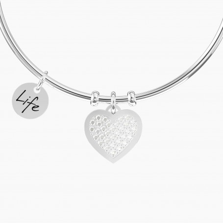 KIDULT - COLLEZIONE FAMIGLIA - BRACCIALE RIGIDO CON CUORE