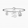 KIDULT - COLLEZIONE CARPE DIEM - BRACCIALE RIGIDO CON CIONDOLO NUMERO 18