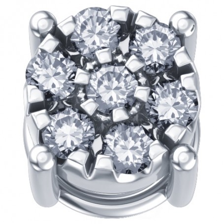 ELEMENTS - CHARM PUNTO LUCE IN ORO BIANCO E DIAMANTI