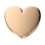 ELEMENTS - CHARM CUORE REVERSO IN ORO ROSA
