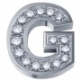 ELEMENTS - CHARM LETTERA G IN ORO BIANCO E DIAMANTI BIANCHI