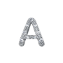 ELEMENTS - CHARM LETTERA A BIG IN ORO BIANCO E DIAMANTI BIANCHI