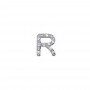 ELEMENTS - CHARM LETTERA R BIG IN ORO BIANCO E DIAMANTI BIANCHI