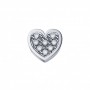 ELEMENTS - CHARM A FORMA DI CUORE IN ORO BIANCO E DIAMANTI BIANCHI