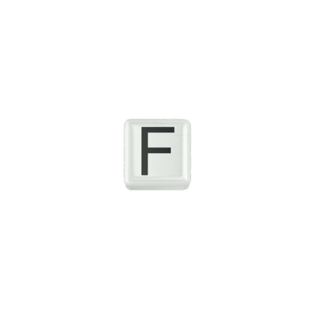 ELEMENTS - CHARM LETTERA F IN CERAMICA BIANCA