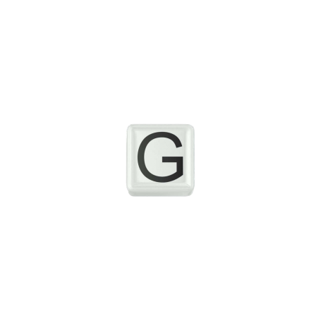 ELEMENTS - CHARM LETTERA G IN CERAMICA BIANCA