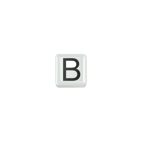 ELEMENTS - CHARM LETTERA B IN CERAMICA BIANCA