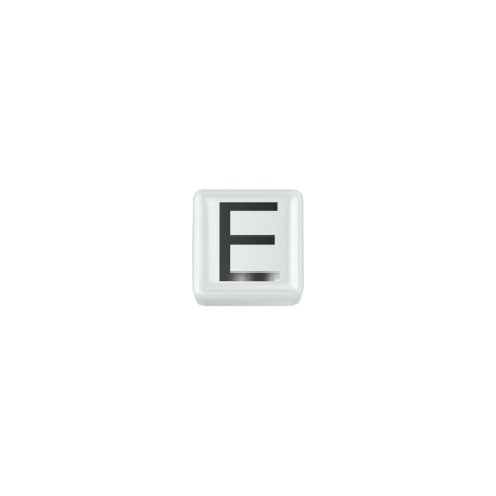 ELEMENTS - CHARM LETTERA E IN CERAMICA BIANCA