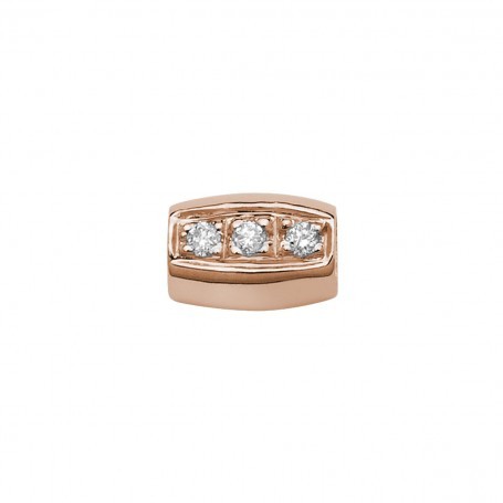 ELEMENTS - CHARM PEPITA IN ORO  ROSA E DIAMANTI BIANCHI