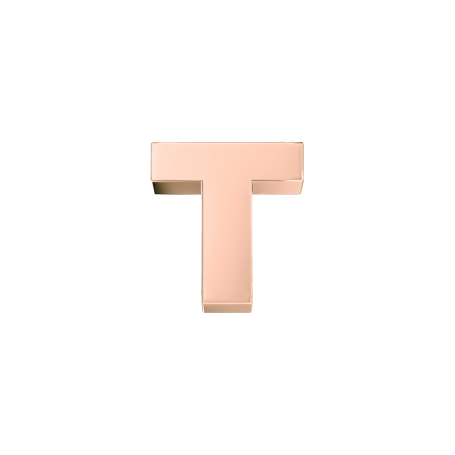 ELEMENTS - CHARM LETTERA T IN ORO ROSA