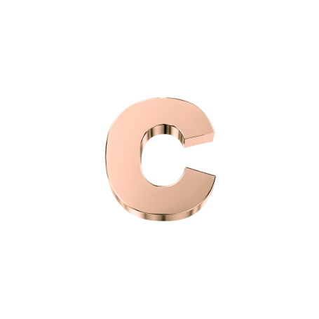 ELEMENTS - CHARM LETTERA C IN ORO ROSA