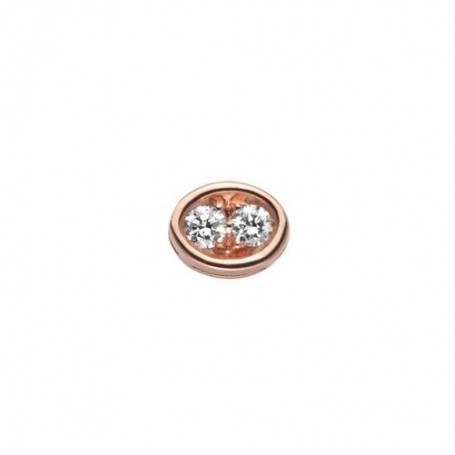 ELEMENTS - CHARM IN ORO ROSA E DIAMANTI BIANCHI