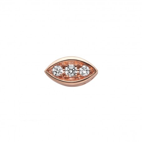 ELEMENTS - CHARM OCCHIO IN ORO ROSA E DIAMANTI BIANCHI