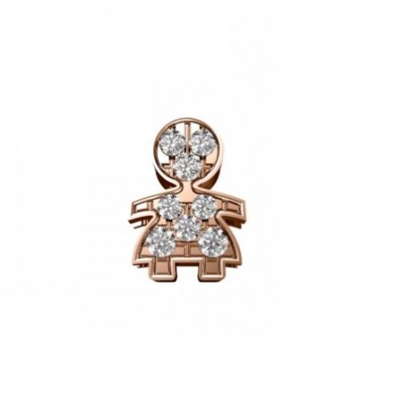 ELEMENTS - CHARM MAMMA IN ORO ROSA E DIAMANTI BIANCHI