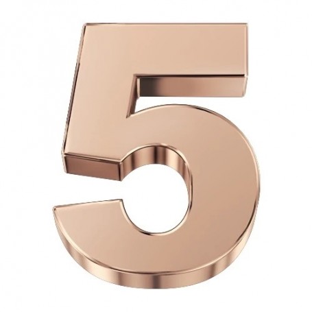 ELEMENTS - CHARM NUMERO 5 IN ORO ROSA