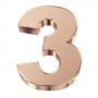 ELEMENTS - CHARM NUMERO 3 IN ORO ROSA