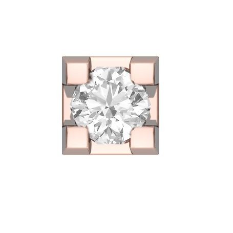 ELEMENTS - CHARM GRIFFE IN ORO ROSA E DIAMANTE BIANCO