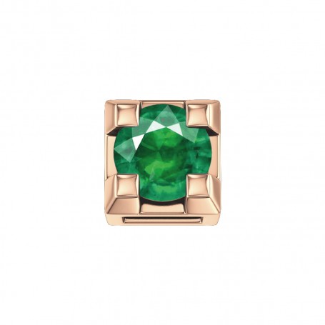 ELEMENTS - CHARM GRIFFE IN ORO ROSA E SMERALDO