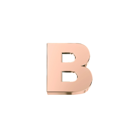 ELEMENTS - CHARM LETTERA B IN ORO ROSA