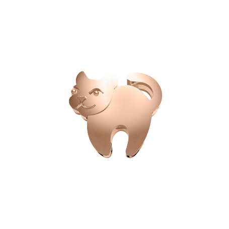 ELEMENTS - CHARM GATTO IN ORO ROSA