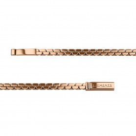 ELEMENTS - BRACCIALE MORBIDO A MAGLIA IN ARGENTO ROSE' CHIUSURA ELEMENTS