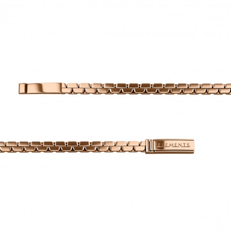 ELEMENTS - BRACCIALE MORBIDO A MAGLIA IN ARGENTO ROSE' CHIUSURA ELEMENTS