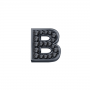 ELEMENTS - CHARM LETTERA B IN ORO BRUNITO E DIAMANTI NERI