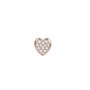 ELEMENTS - CHARM A FORMA DI CUORE IN ORO ROSA E DIAMANTI BIANCHI